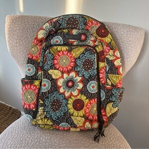 Vera Bradley Flower Shower Print Laptop Book Bag